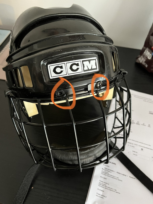 What kind of a screw is on a CCM helmet cage? r/hockeyplayers