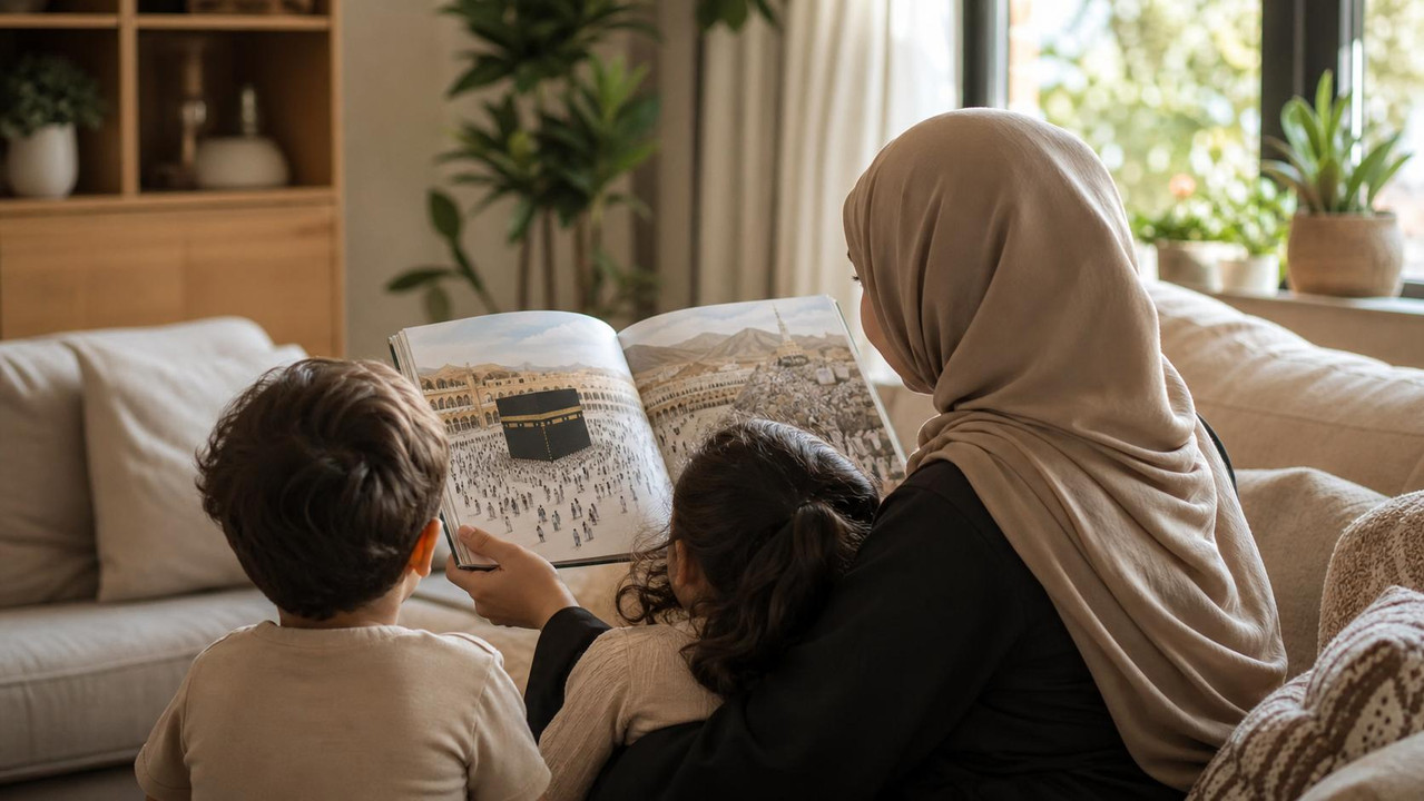 تجهيز الأطفال نفسيًا للعمرة عبر القصص والصور