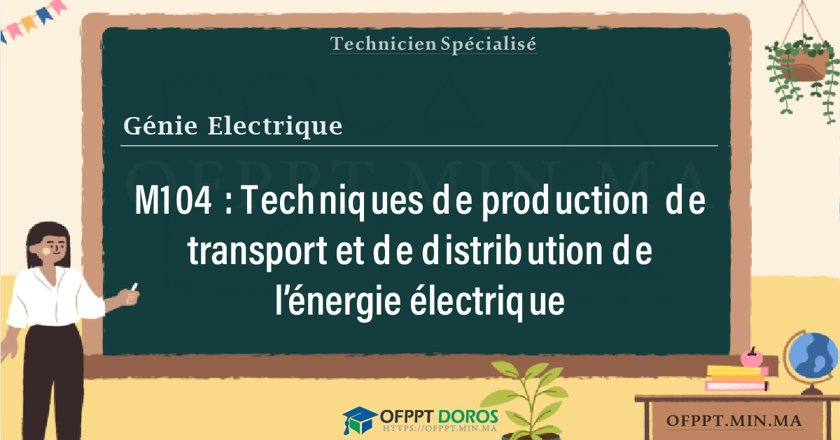 Sommaire détaillé du cours Techniques de production de transport et de distribution de l’énergie électrique M104 OFPPT - Structure du module