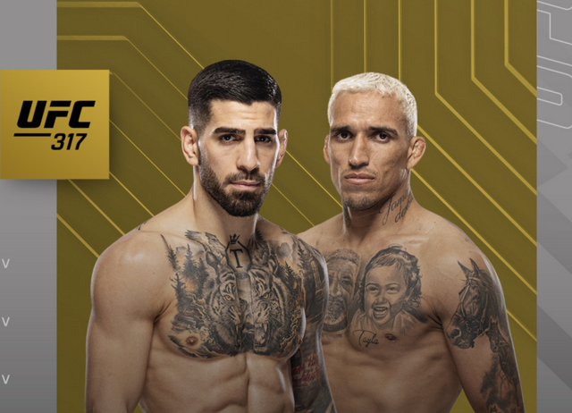 Илия Топурия срещу Чарлз Оливейра на UFC 317 за вакантната титла в лека категория