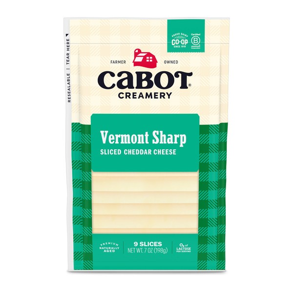 Cabot Vermont Sharp Cheddar Cheese Slices 7 oz 1