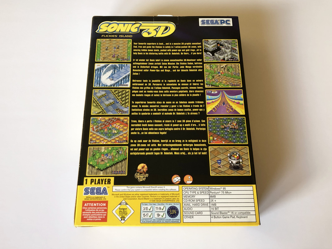 Sonic 3D SEGA PC-04