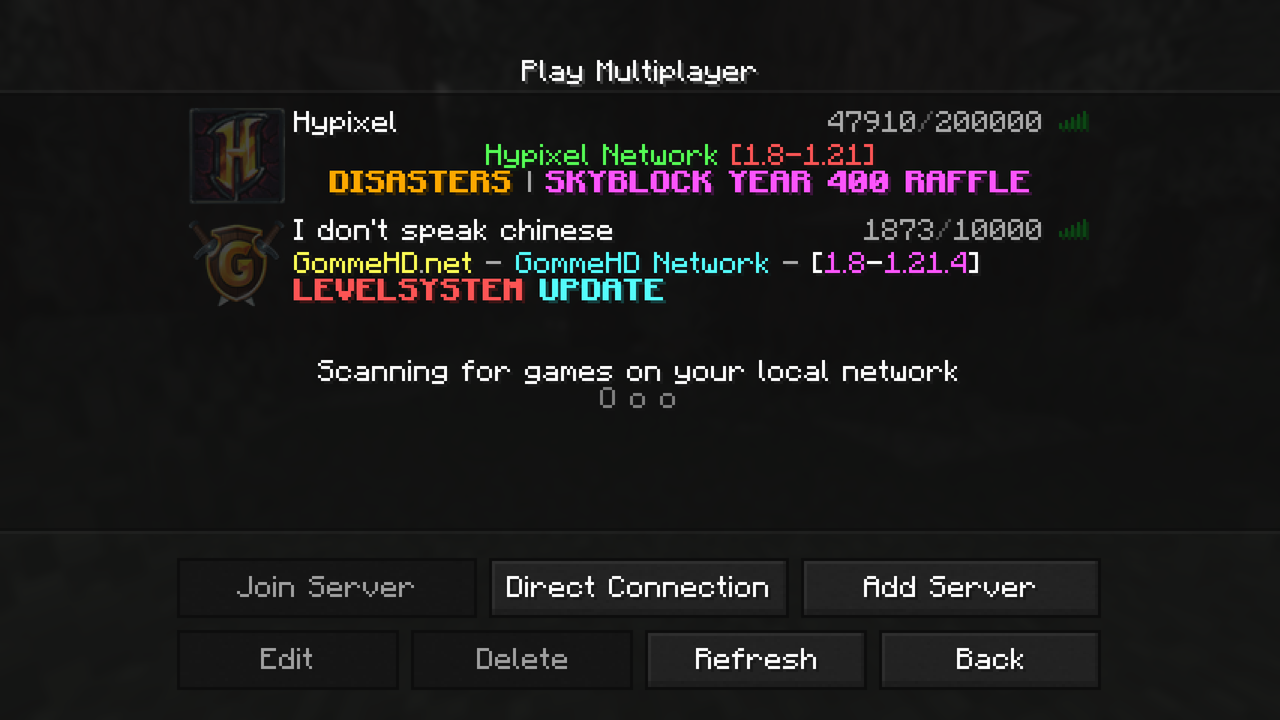 dark server list