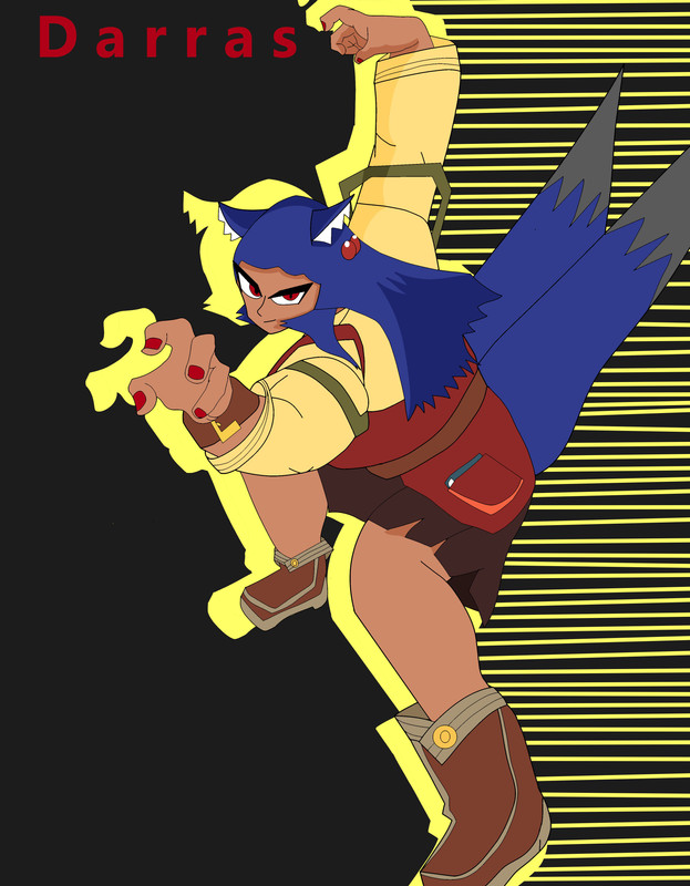 NotGary drawing his OC wearing Recette Recettear outfit