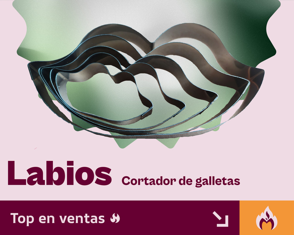 Molde cortador de labios o bocas para galletas y decoración fondant