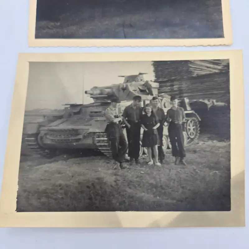 Original WWII WW2 German Tank Panzer III IV Foto Truppen Eisernes Kreuz Besatzung Set alt- (1)