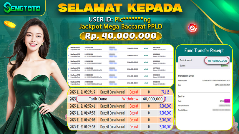 BUKTI PEMBAYARAN SLOT MEGA BACCARAT PPLD