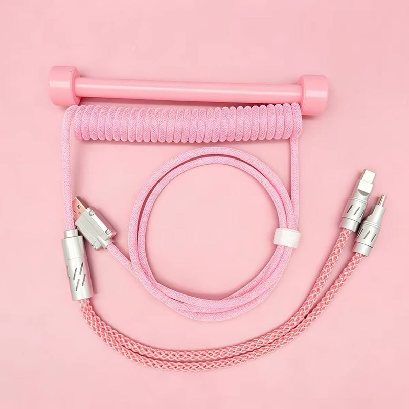 DIANJIFENG 1 in 2 PINK コイルケーブル