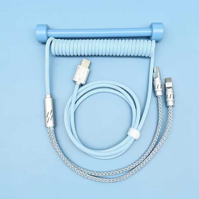 DIANJIFENG 1 in 2 BLUE コイルケーブル