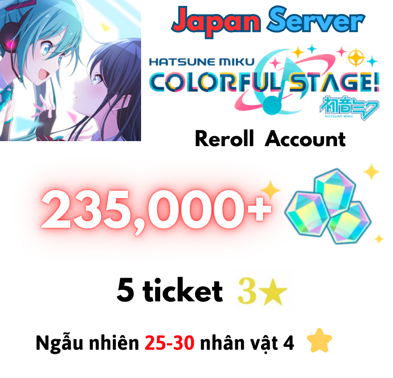 [JP] 200k+ Gems  Project Sekai Starter accounts 