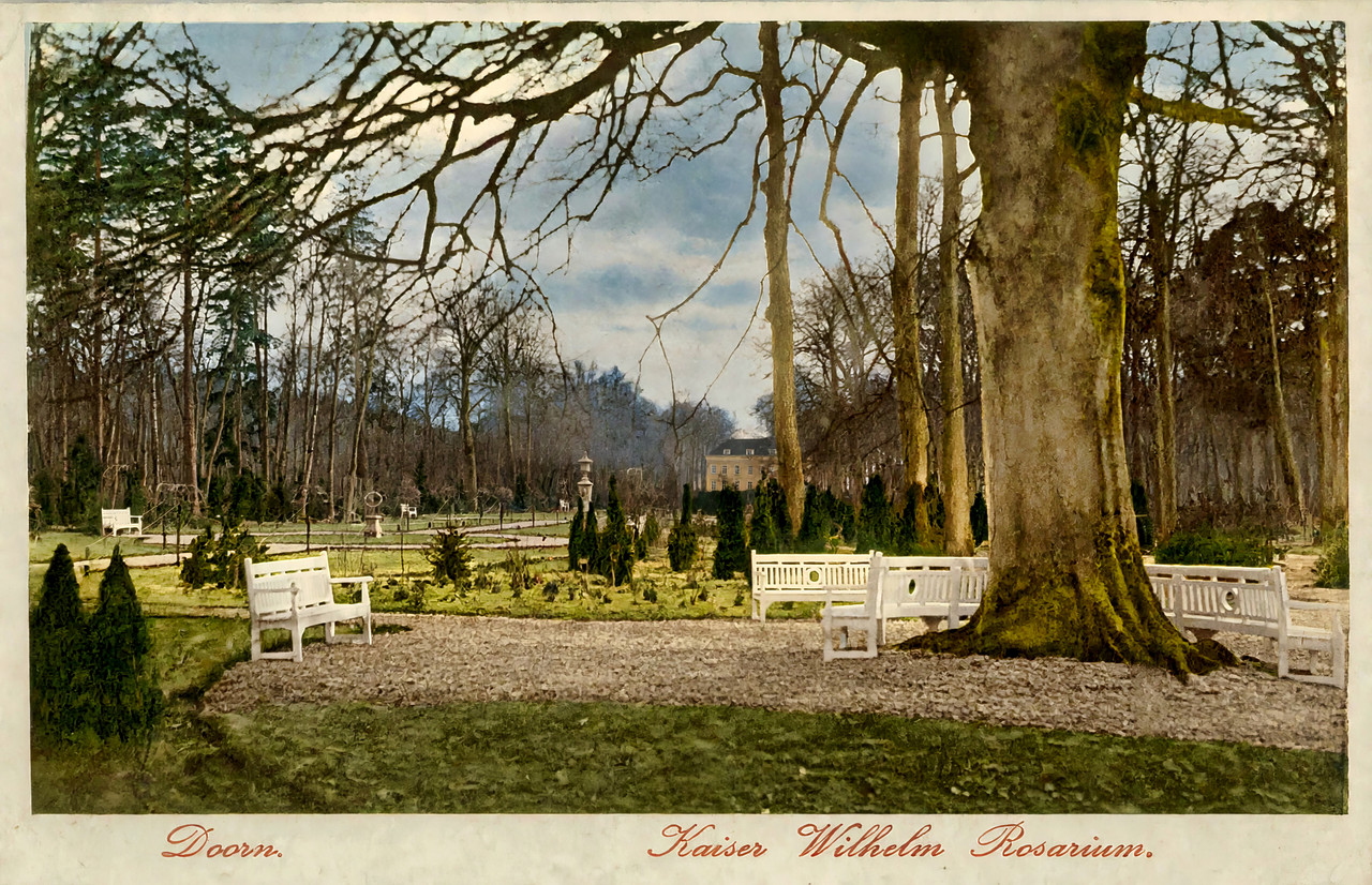 1930 04 30 Doorn Kaiser Wilhelm Rosengarten AK