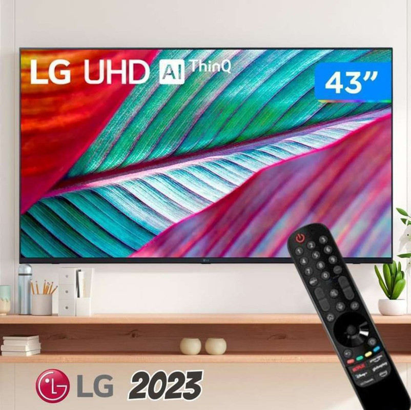 Smart Tv 43” 4k UHD ThinQ Ai WebOS 43ur7800 HDR 10 Pro LG Bivolt