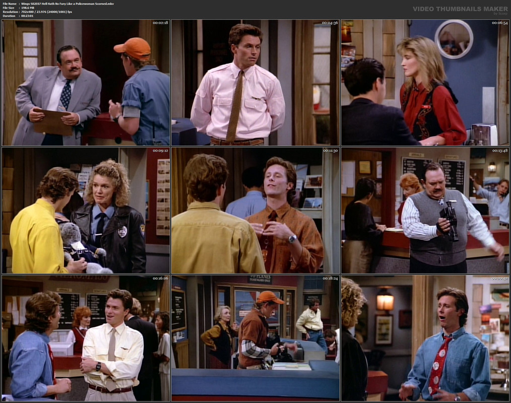 Wings S02E07 Hell Hath No Fury Like a Policewoman Scorned.mkv