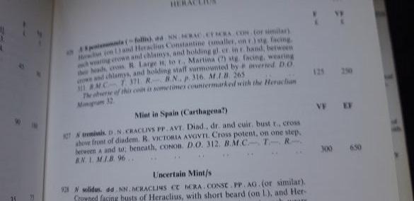 ¿Alguien tiene o conoce el "Byzantine coinage in Africa and Spain?. Opiniones... Heracli-car