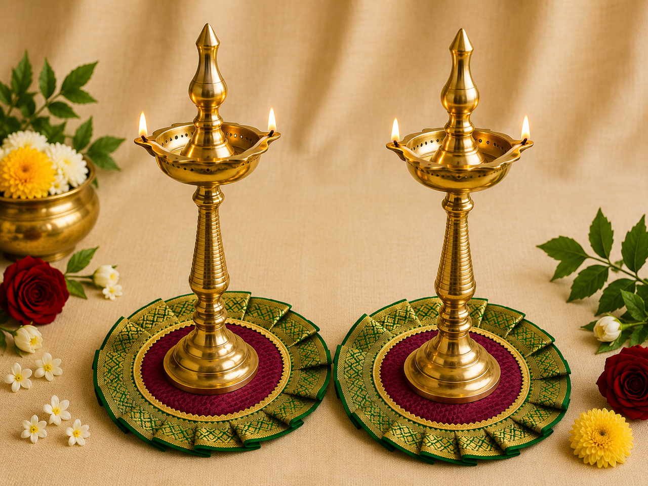Khun Samai Aasan for Pooja | Decorative Base for Samai | Traditional Pooja Accessory for Mandir, Rituals & Ceremonies