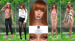 Kayleigh Doyle realm of oblivion - redhead custom character Sims 4 CAS outfit preview - thumbnail