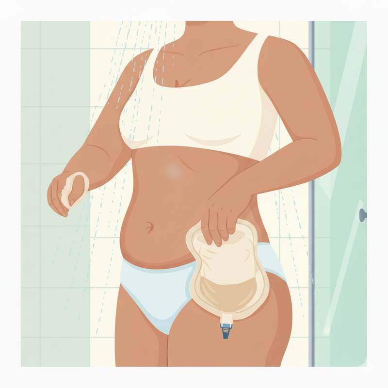 how to protect your ostomy bag during showers