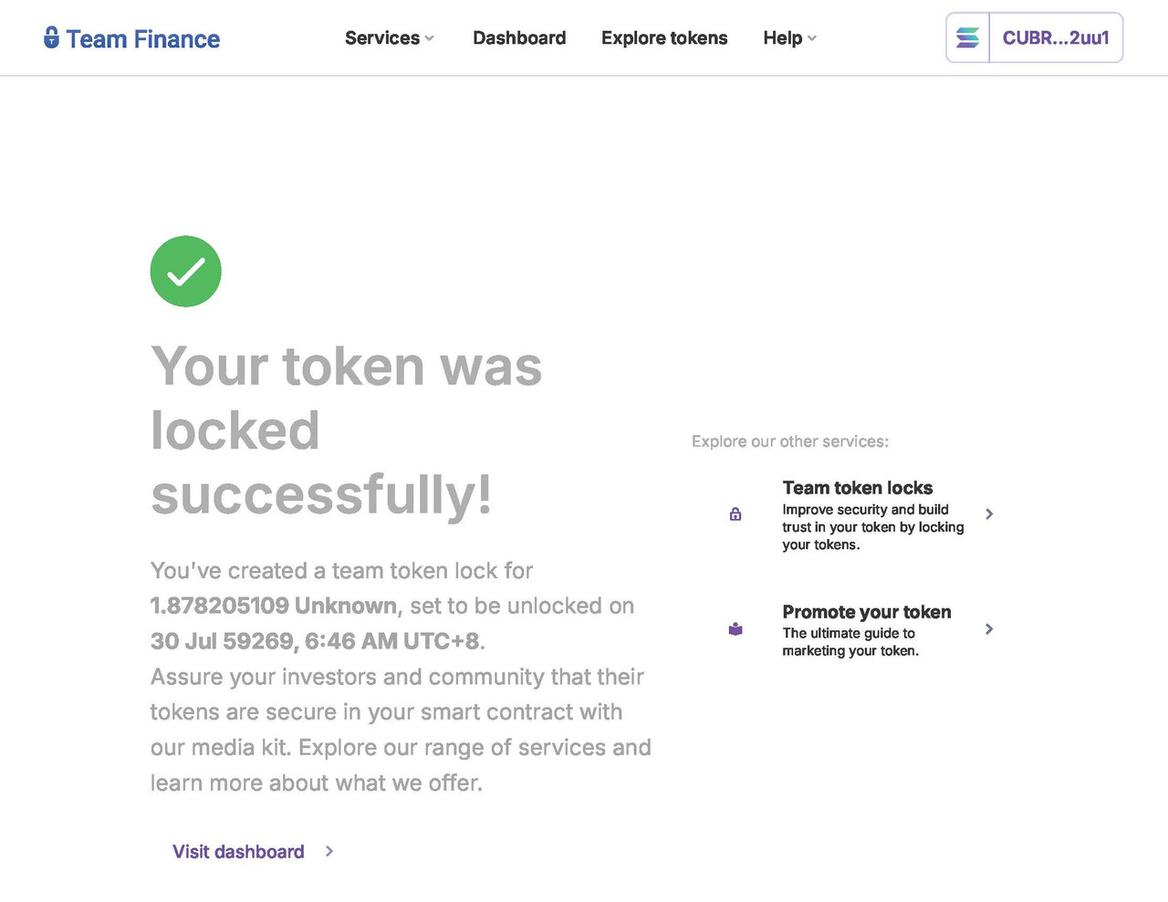 Team Finance Solana XIXI COIN VESTING Page 1