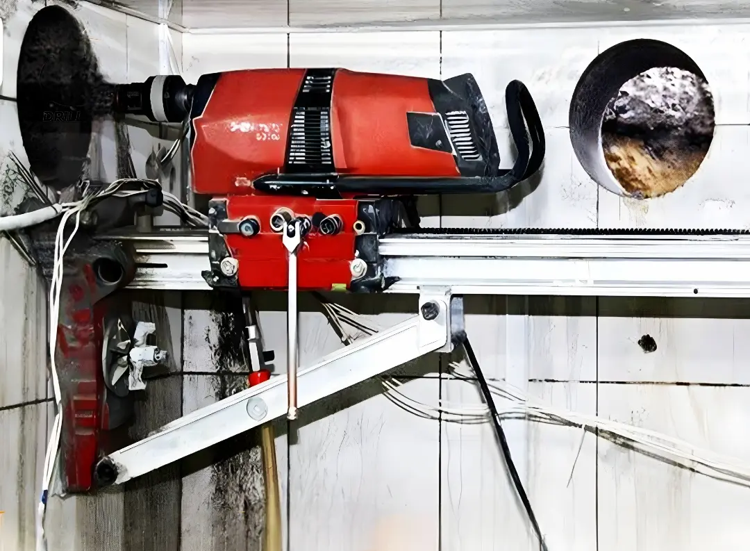 جدار خرساني تم قصه بدقة وبدون أي شروخ.