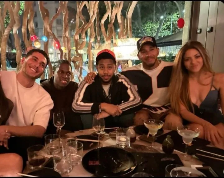 Se filtra foto de Shakira y Lewis Hamilton celebrando juntos triunfo en Barcelona