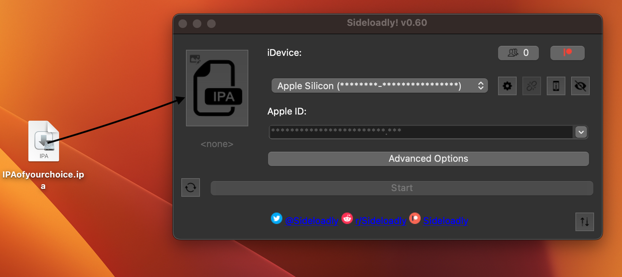 Drag and drop your IPA in