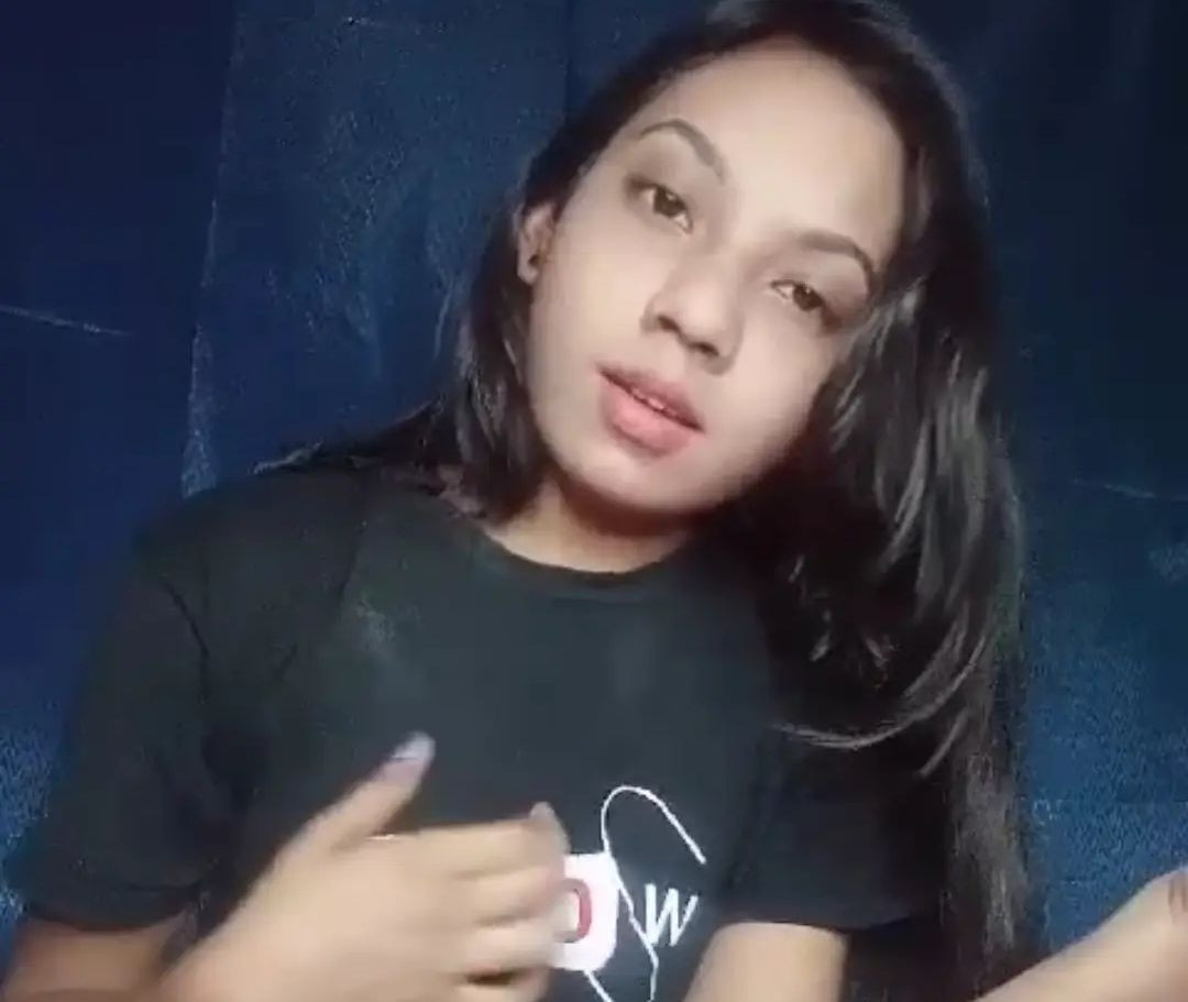 Horney girlfriend alone in home showing hairy pussy and fingering