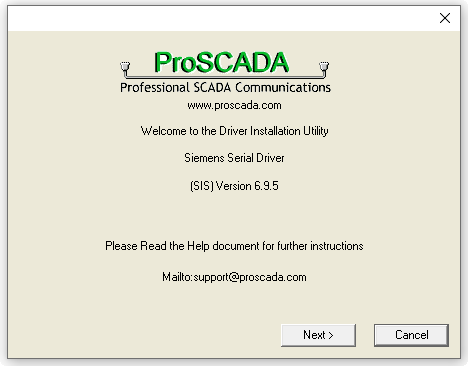 Siemens & All .... ProScada drivers ProScada Siemens Serial V6.9.5