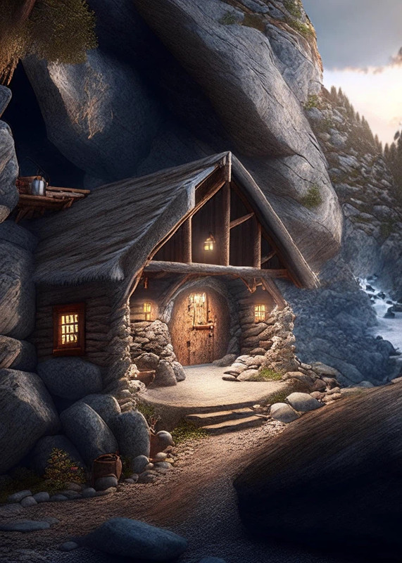 Rustic_cabins_built_in_cliffside_caves__hyperrea__911366604__bPAeZfAuL2OX__modelName_modelVersion__d