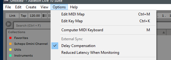 ableton midi controller latency