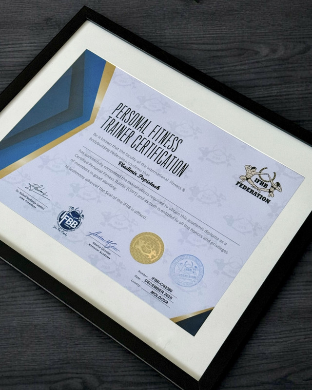 Сертификат IFBB