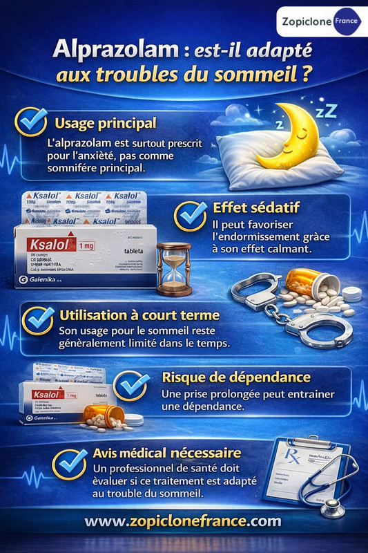 Alprazolam est il adapté aux troubles du sommeil