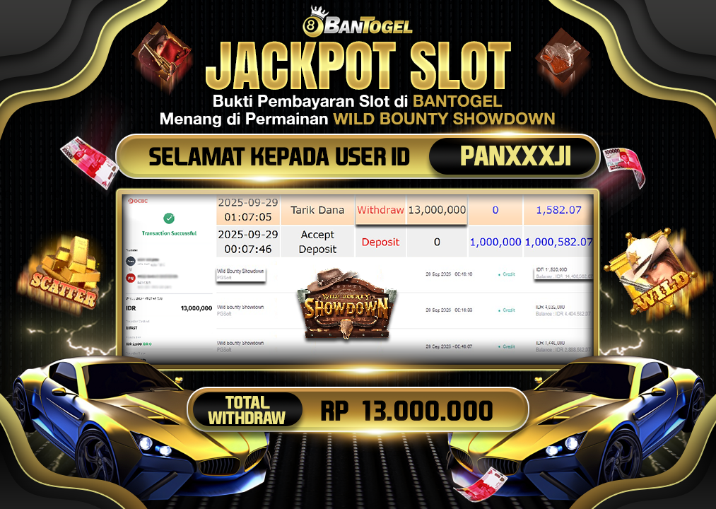 BUKTI JACKPOT LUNAS BANTOGEL
