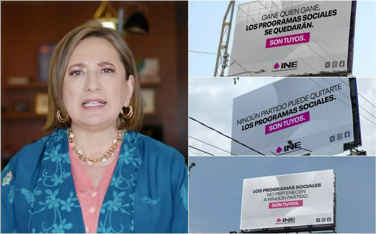 Xóchitl “clona” el logo del INE y el Instituto inicia un procedimiento en su contra
