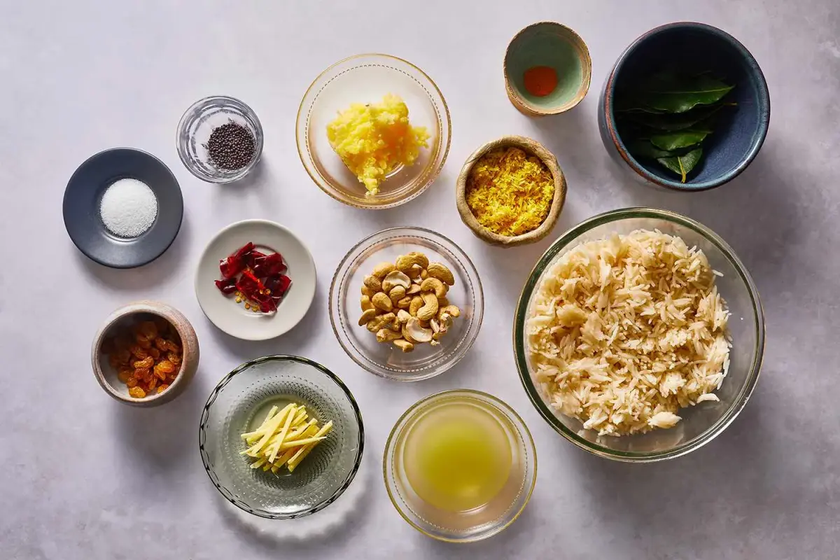 Ingredients Required for Lemon Rice