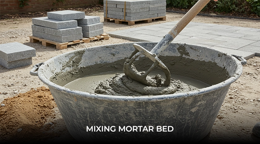 Mixing-Mortar-Bed