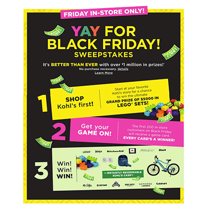 Get a Free Kohl’s Game Card on Black Friday – First 200 In-Store