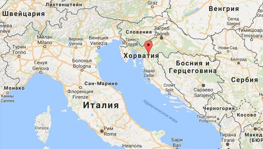 Хорватия на карте Хорватия на карте