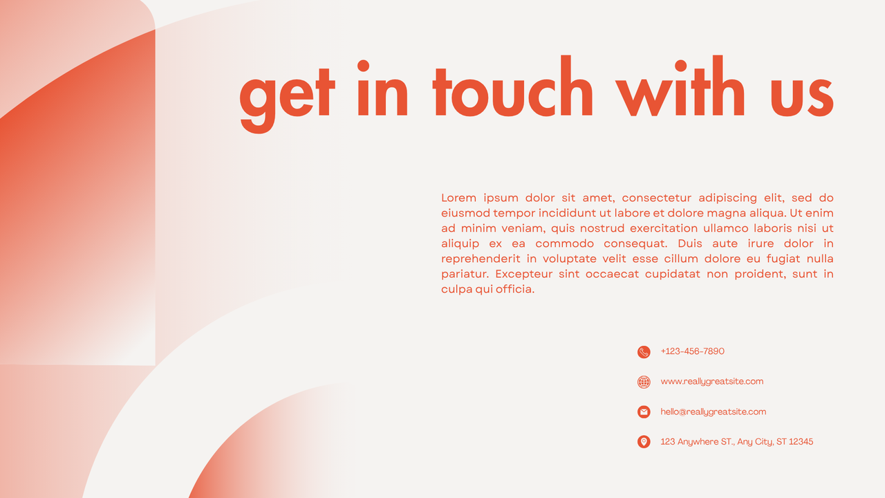 Orange and White Geometric Minimalist Startup Pitch Deck Presentation