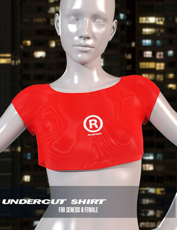 d Force Undercut Shirt for Genesis 8 Female