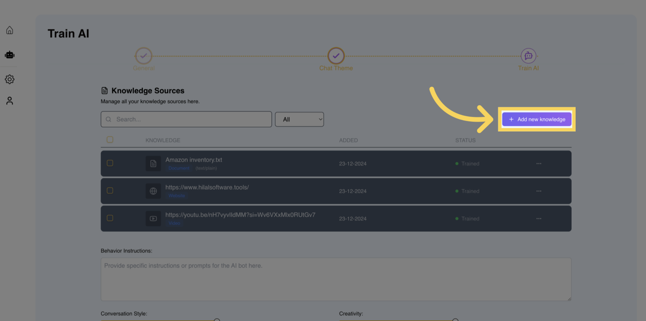 Adding Knowledge Sources
