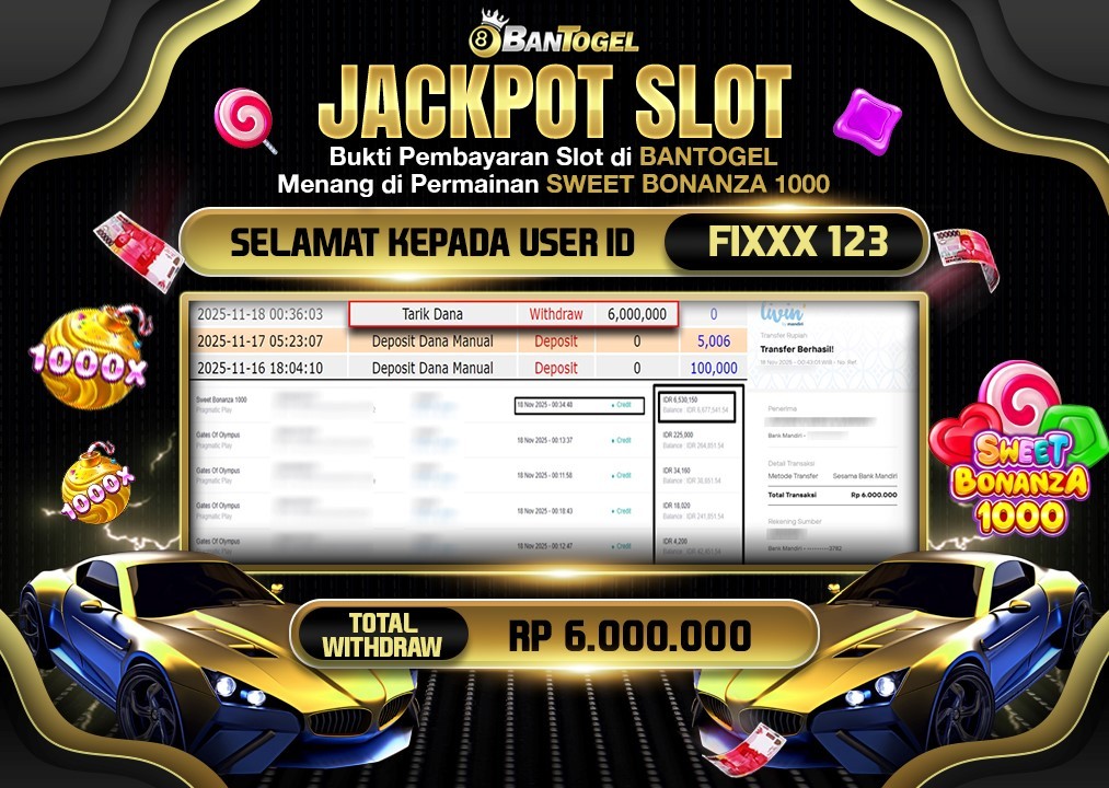 BUKTI JACKPOT LUNAS BANTOGEL