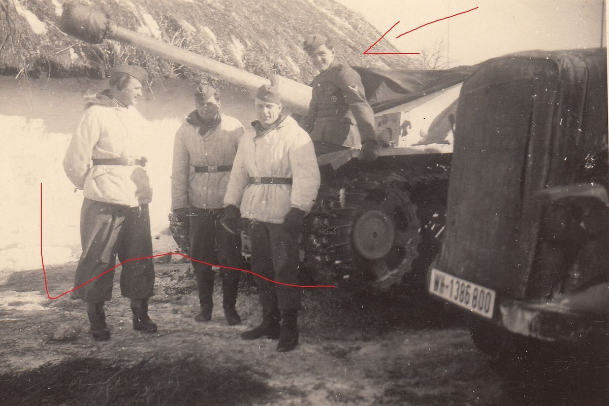 Foto Soldat Panzer Tank Sturmgeschütz Langrohr S