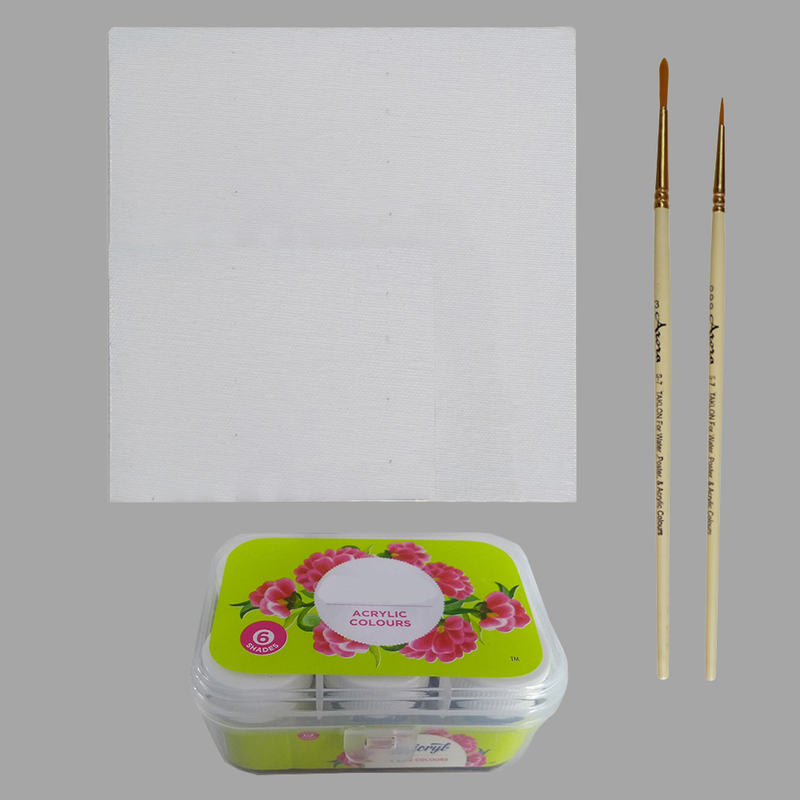 Cheriyal Painting on Canvas DIY Kit 