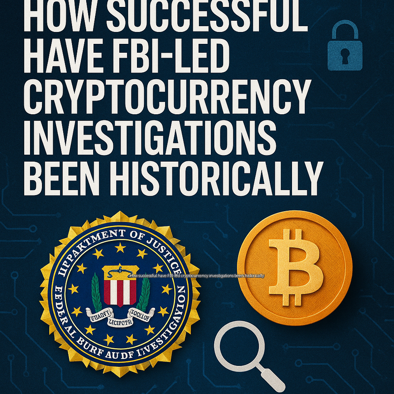 How successful have FBI-led cryptocurrency investigations been historically
