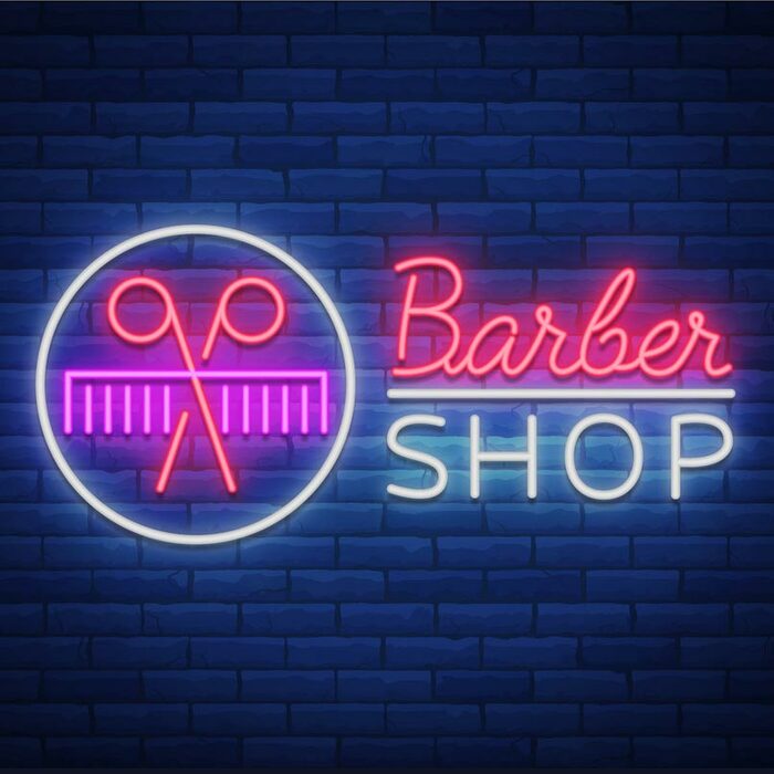 яркая неоновая вывеска для салона красоты