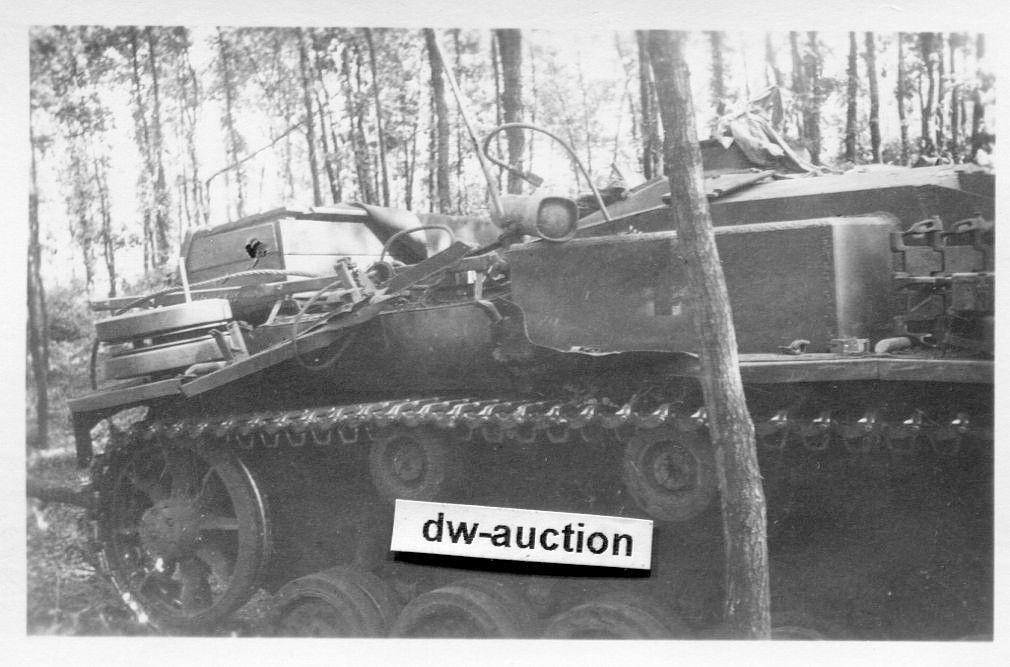 Sturmgeschütz Abt. 190 , Stug mit Treffer an Sei