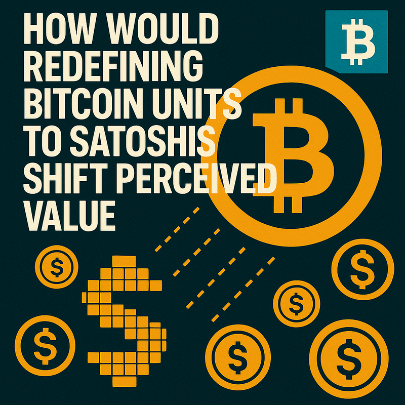 How would redefining Bitcoin units to satoshis shift perceived value