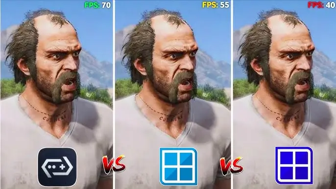 FPS comparison chart GameHub vs Winlator showing performance across different games