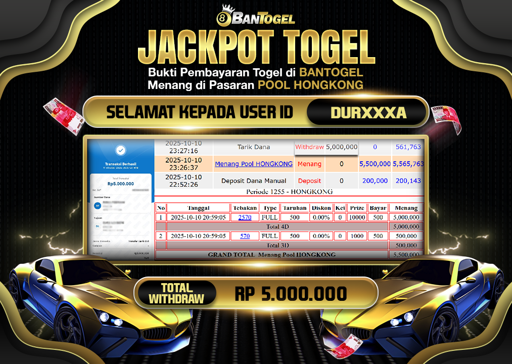 BUKTI JACKPOT LUNAS BANTOGEL