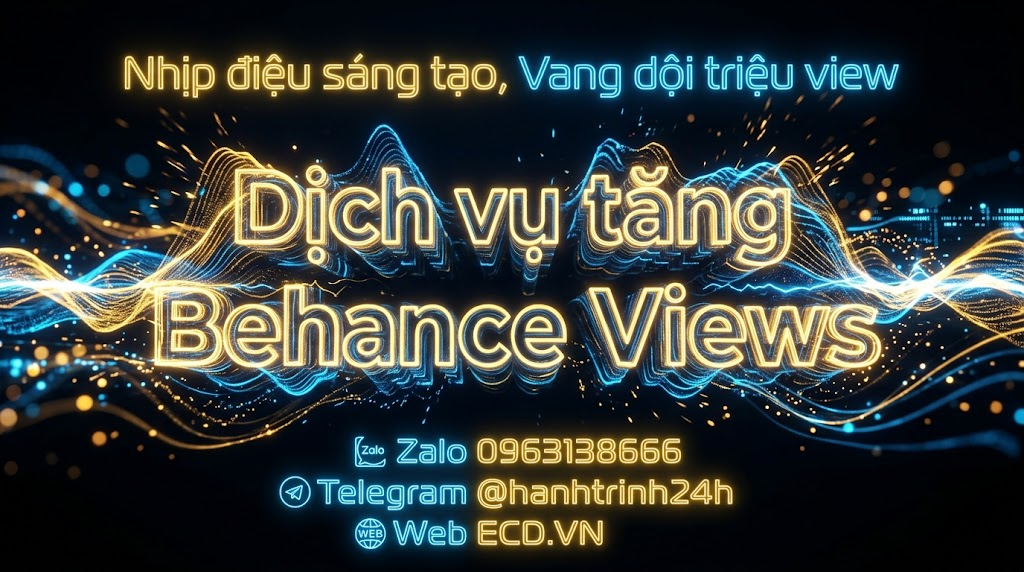 tăng behance views thật cho portfolio